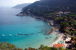 Der Strand von Sant'Andrea auf der Insel Elba